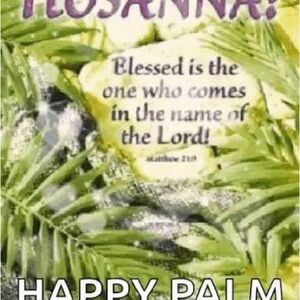 Palm Sunday Decorative Sign - Green Text Art